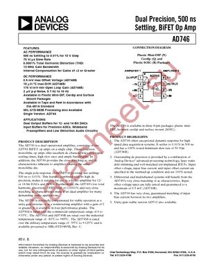 AD746JR-REEL7 datasheet  